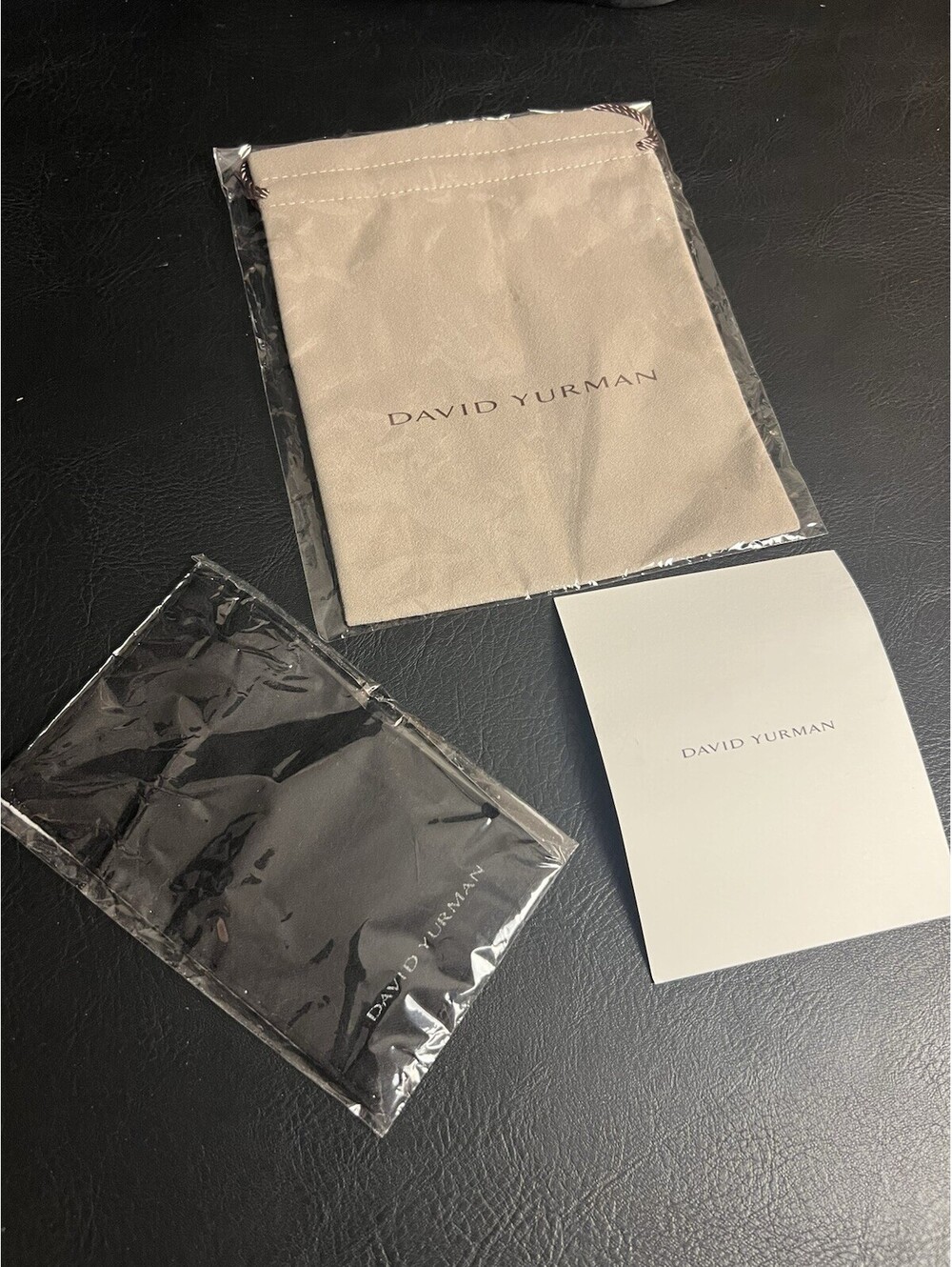 NEW David Yurman Large Pouch 8” x 6” and Polishing Cloth - Sealed + Paperwork